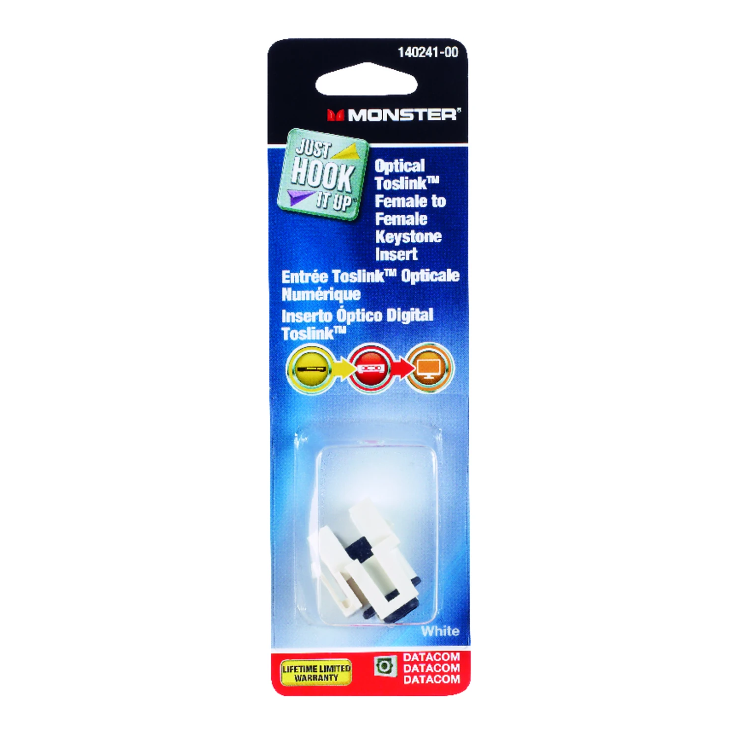 Just Hook It Up Digital Optical Toslink Keystone Insert 0 Ft. L