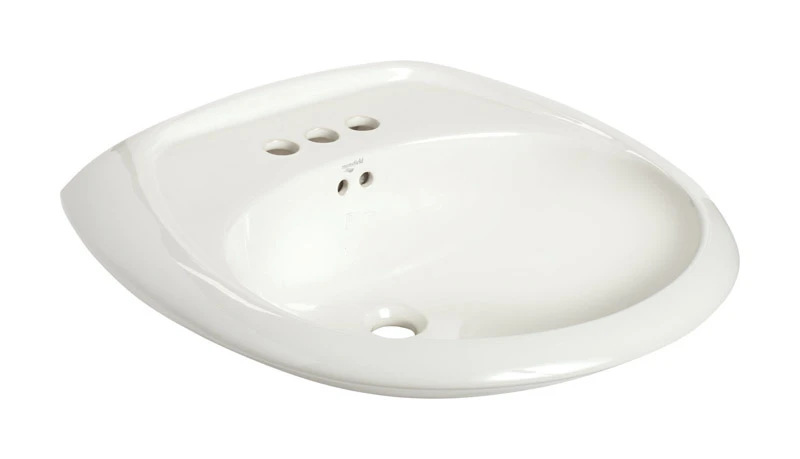 Mansfield Maverick Vitreous China Oval Pedestal Sink 22.75 In Height, 24.5 In Width