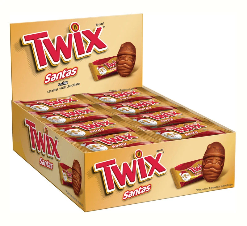 Caramel Milk Chocolate Cookie Bars 1.1 Oz - Santa Theme