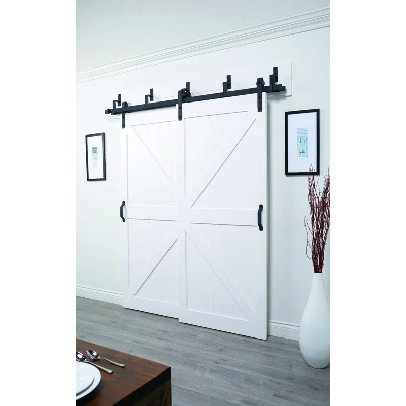 Steel Bypass Bracket Door Kit For Sliding Barn Doors - Model Bd670-07800mb