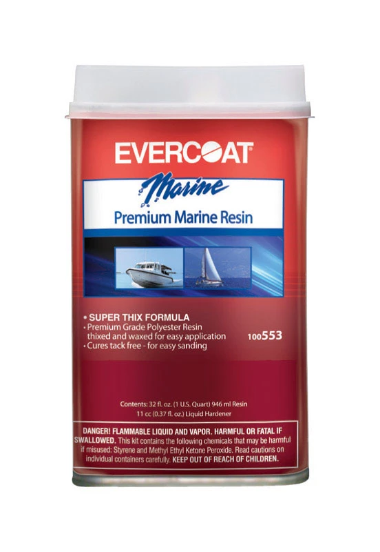 Marine Resin 1 Quart - No-run Polyester For Marine Repairs