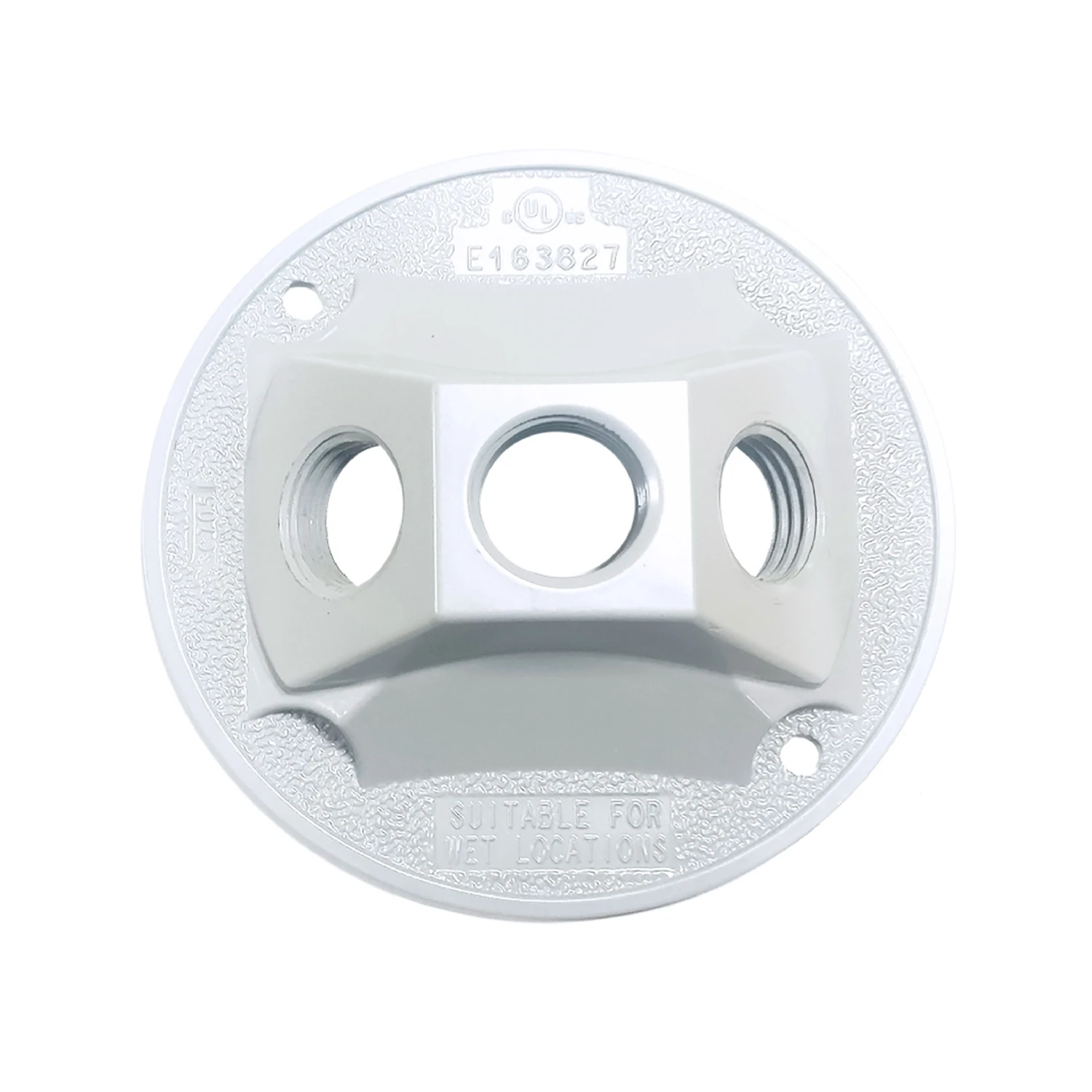 Round Metal Lampholder Cover For Wet Locations - Model 14383wh