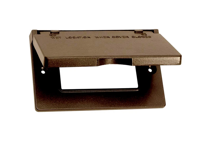 Rectangle Metal 1 Gang Horizontal Gfci Cover For Wet Locations