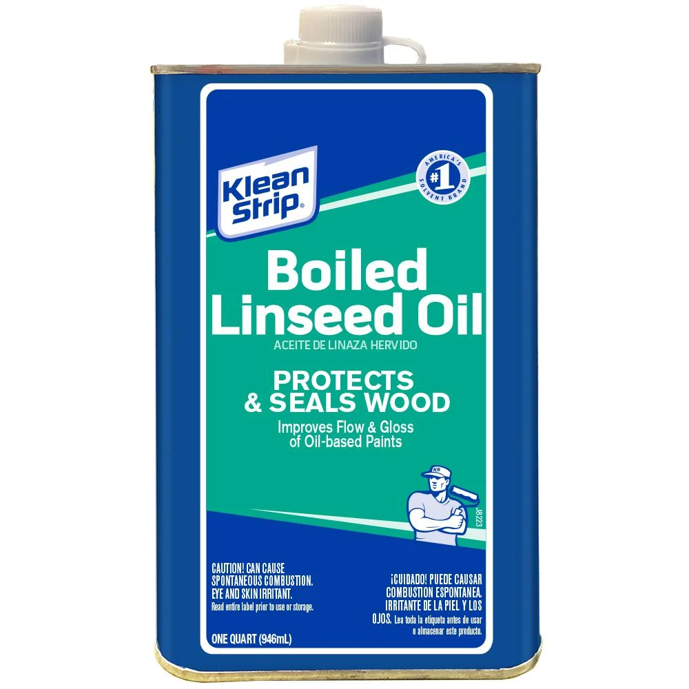 Transparent Clear Boiled Linseed Oil 1 Quart - Fast Drying, Pure Finish
