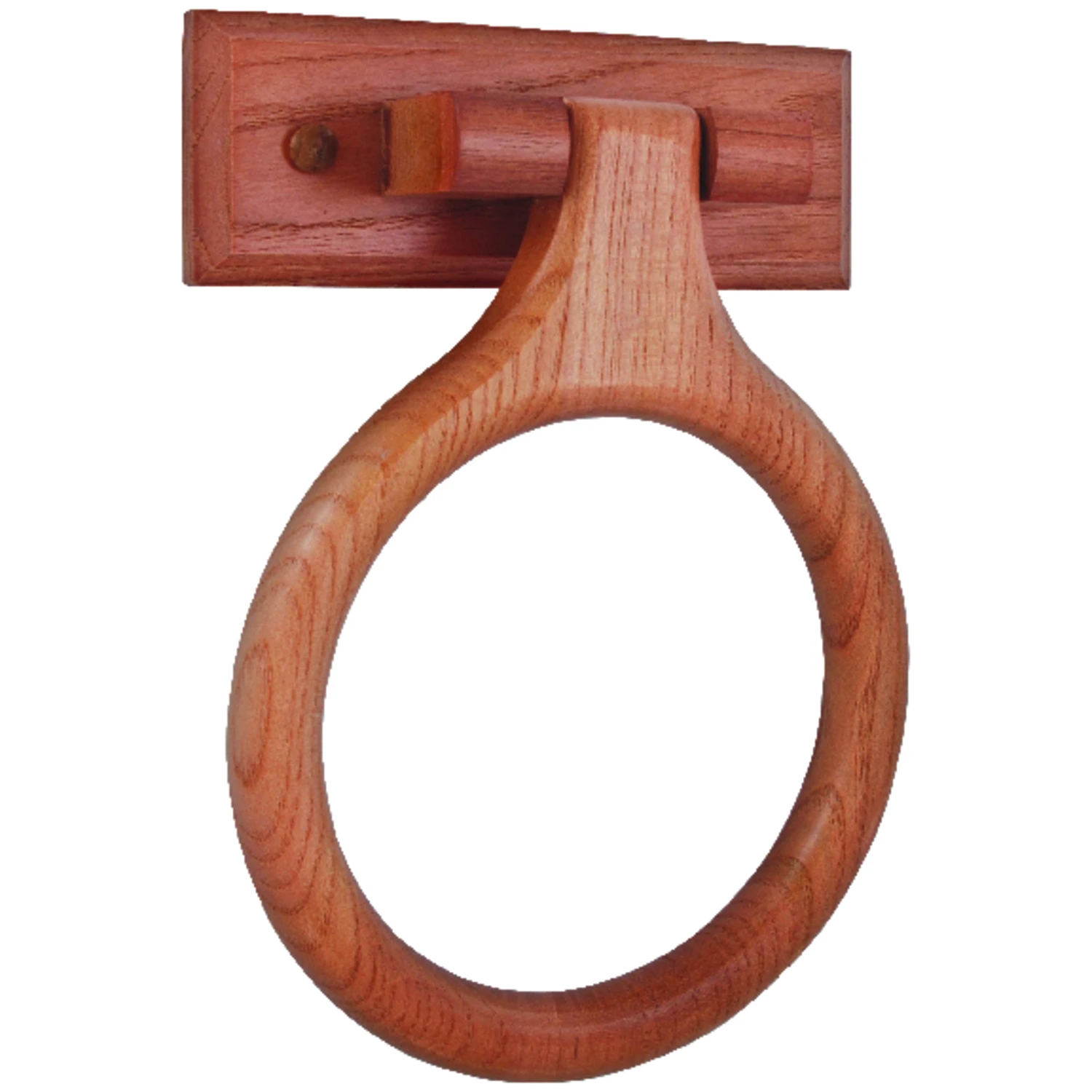 TOWEL RING RUSTIC OAK