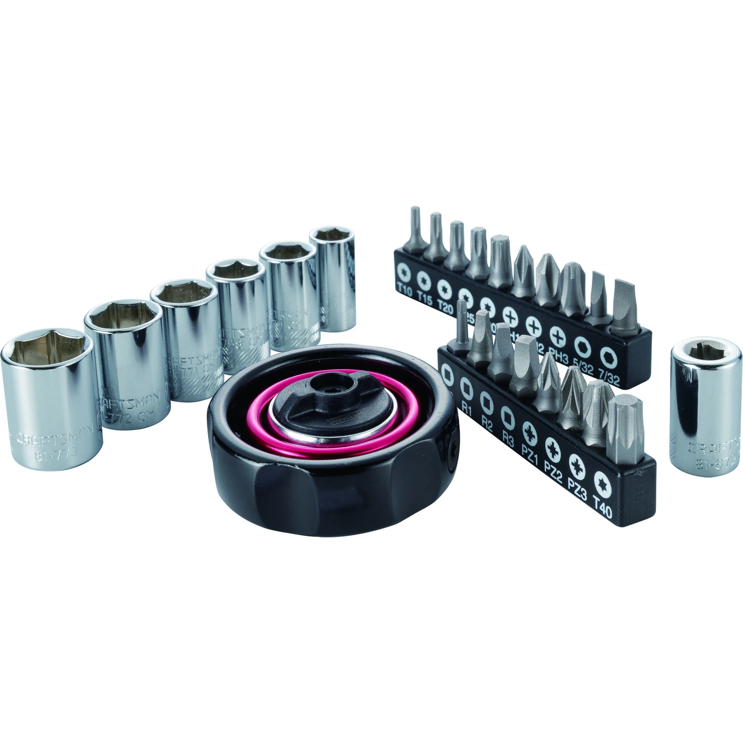 1/4 In. Drive Palm Socket And Ratchet Set With 26 Pieces