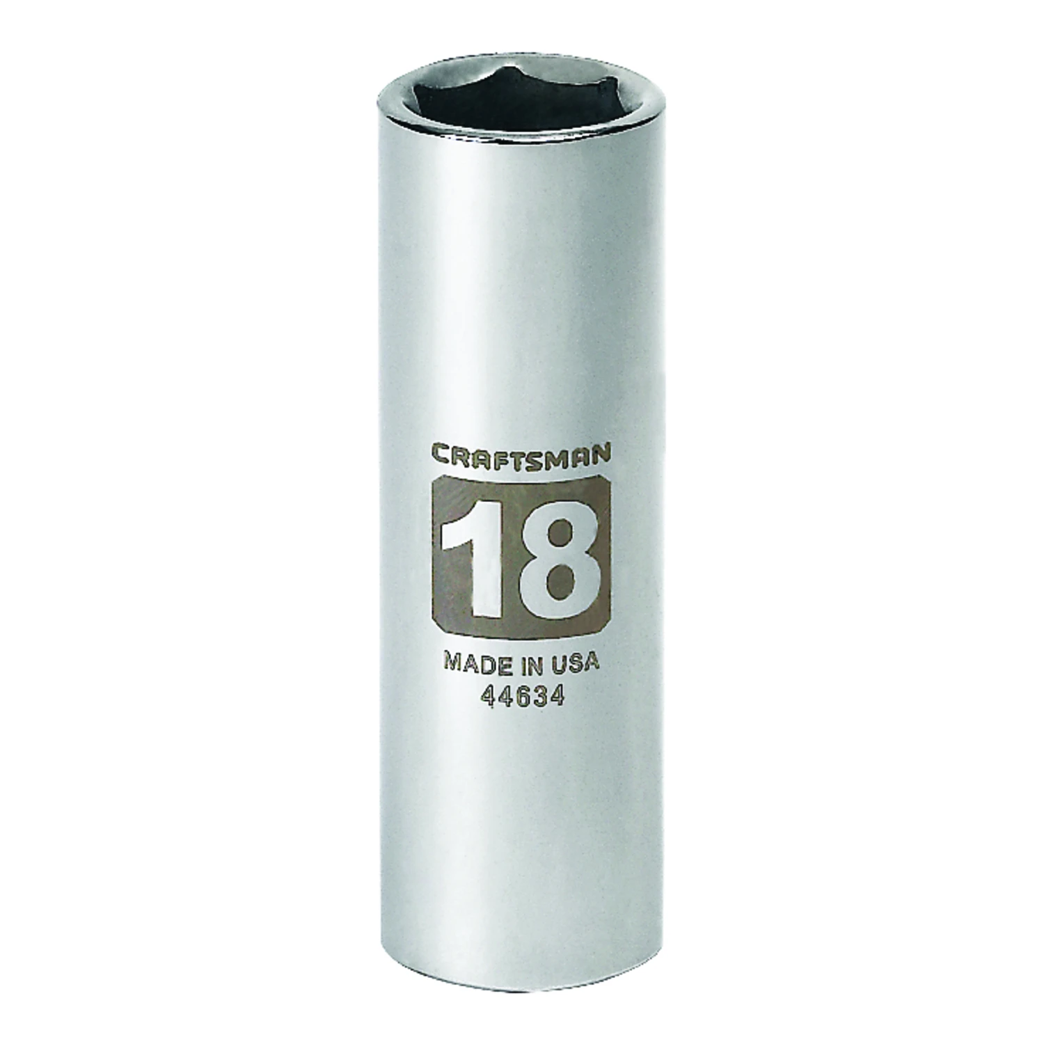 18 Mm X 1/2 In. Drive Metric 6 Point Deep Socket - 1 Piece