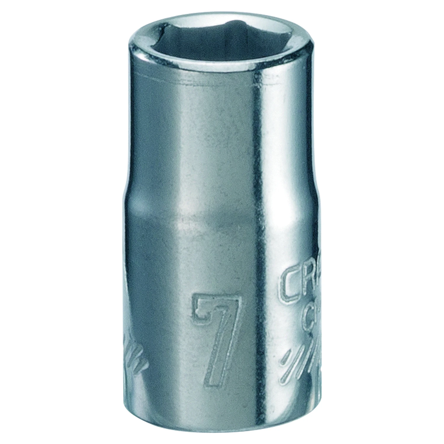 7 Mm X 1/4 In. Drive Metric 6 Point Standard Shallow Socket