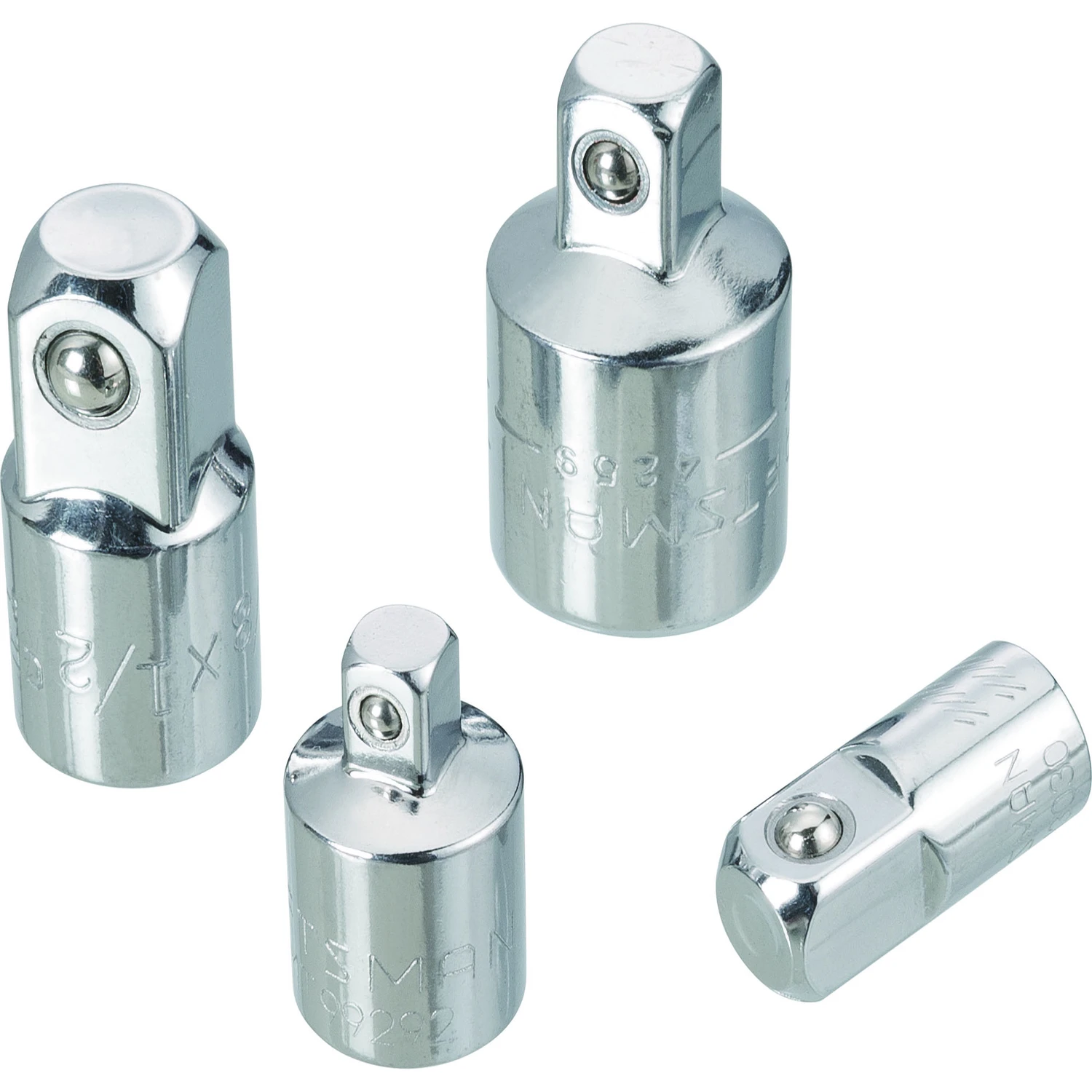 4-piece Drive Socket Adapter Set - 1/4, 3/8, 1/2 Inch