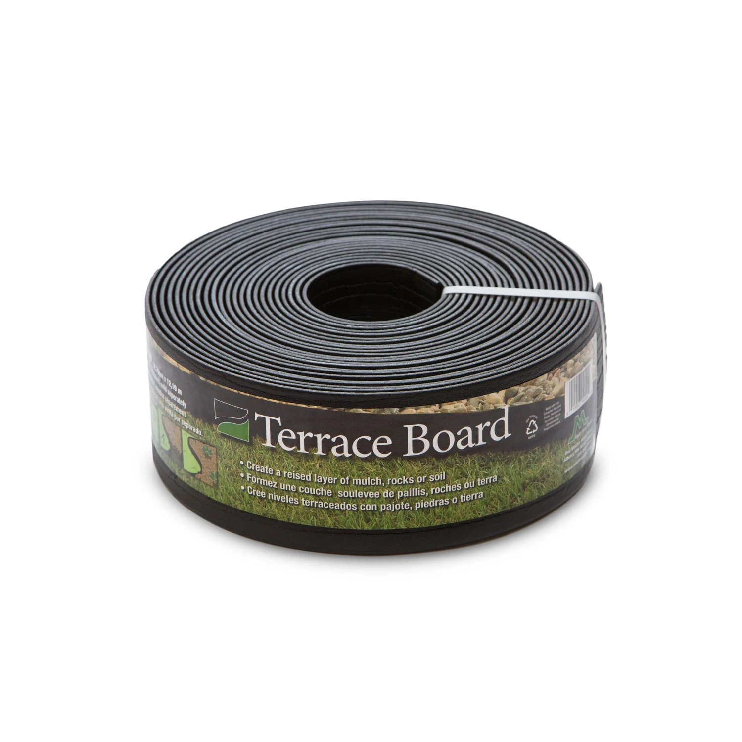 Terrace Board 40 Ft. L X 4 In. H Plastic Black Lawn Edging