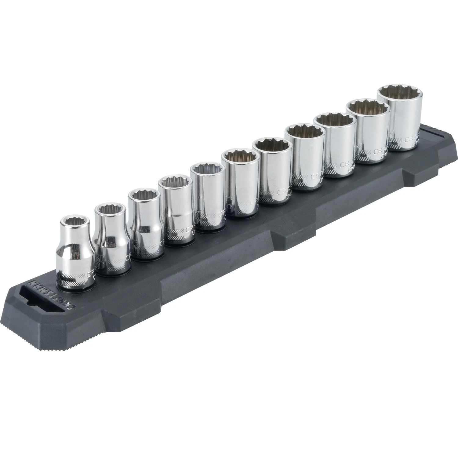 1/2 Inch Drive Sae 12 Point Socket Set - 11 Piece Tool Set