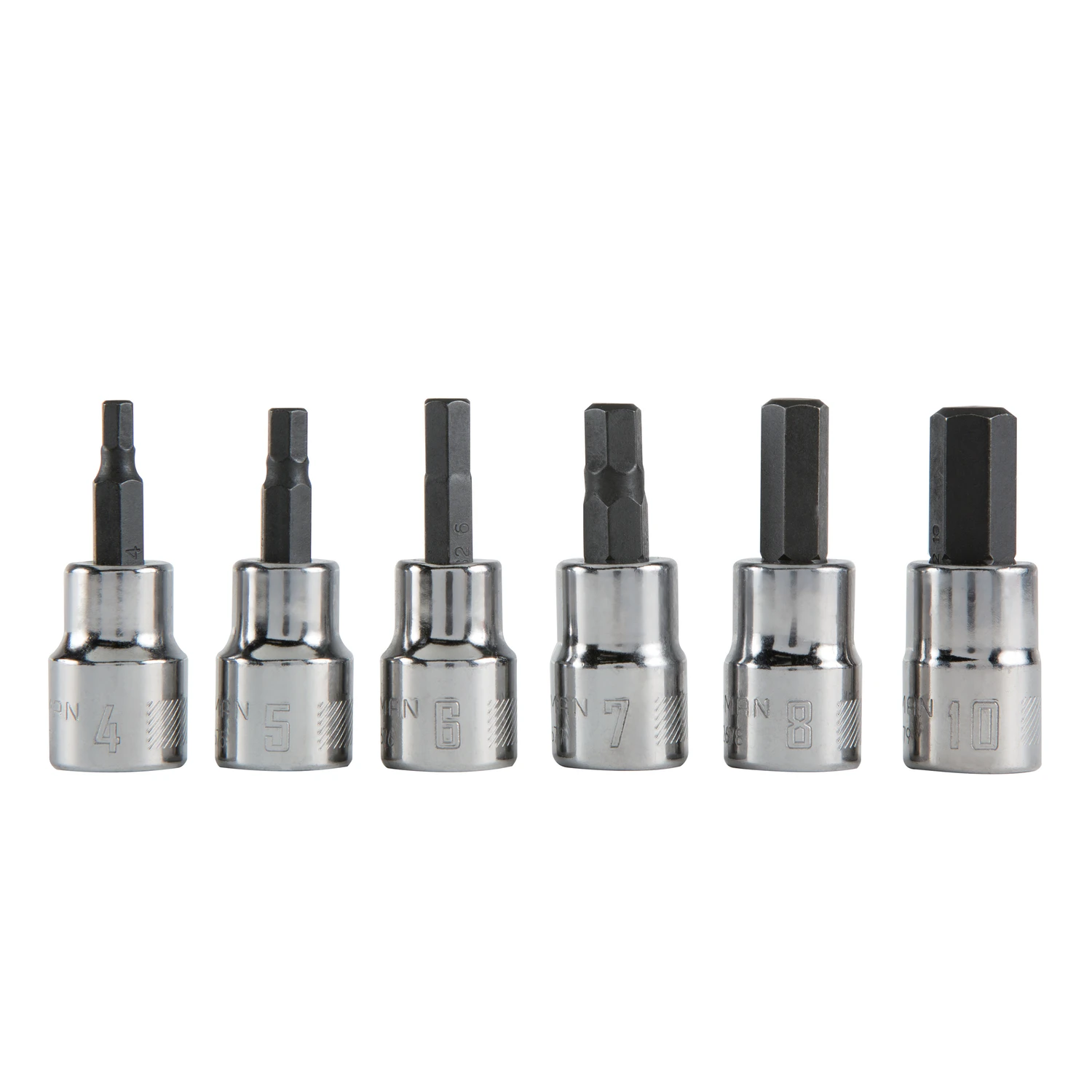 3/8 In. Drive Metric Hex Bit Socket Set 6 Pieces With Corrosion Resistance
