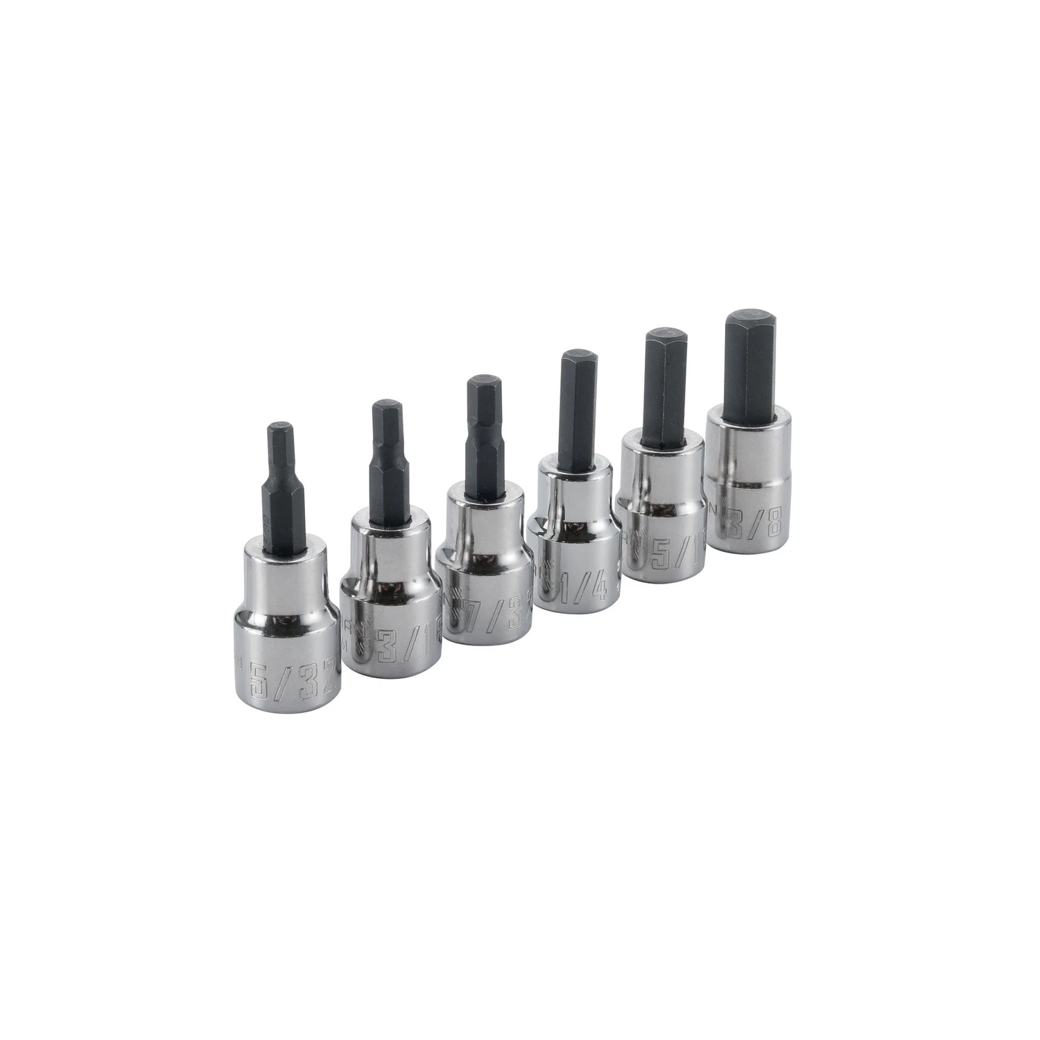 3/8 In. Drive Sae 6 Point Hex Bit Socket Set - 6 Pieces
