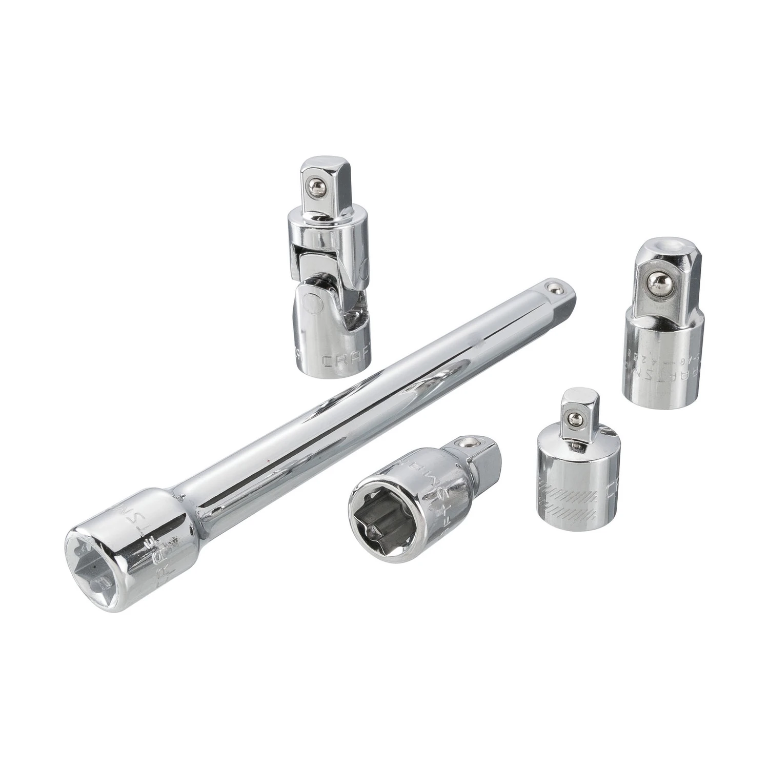 5-piece 3/8 Inch Drive Socket Accessory Set For Enhanced Flexibility