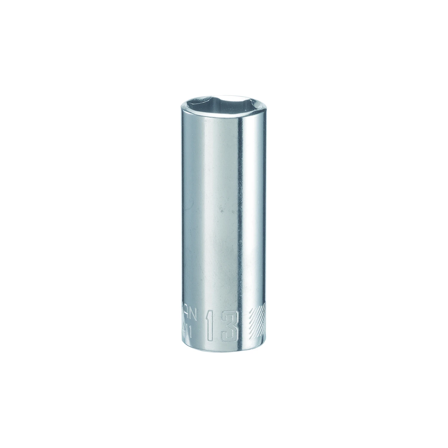 13 Mm X 1/4 In. Drive Metric 6 Point Deep Socket - 1 Piece