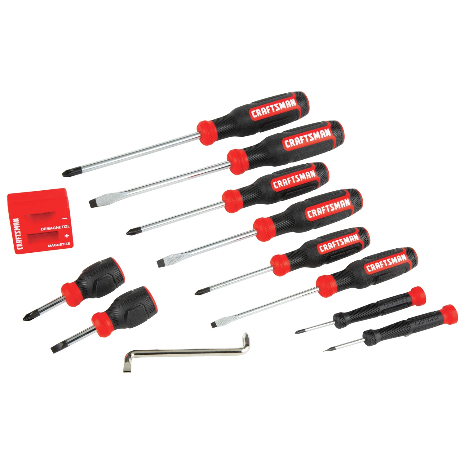 12-piece Multi-bit Screwdriver Set With Ergonomic Handle And Black Oxide Coating