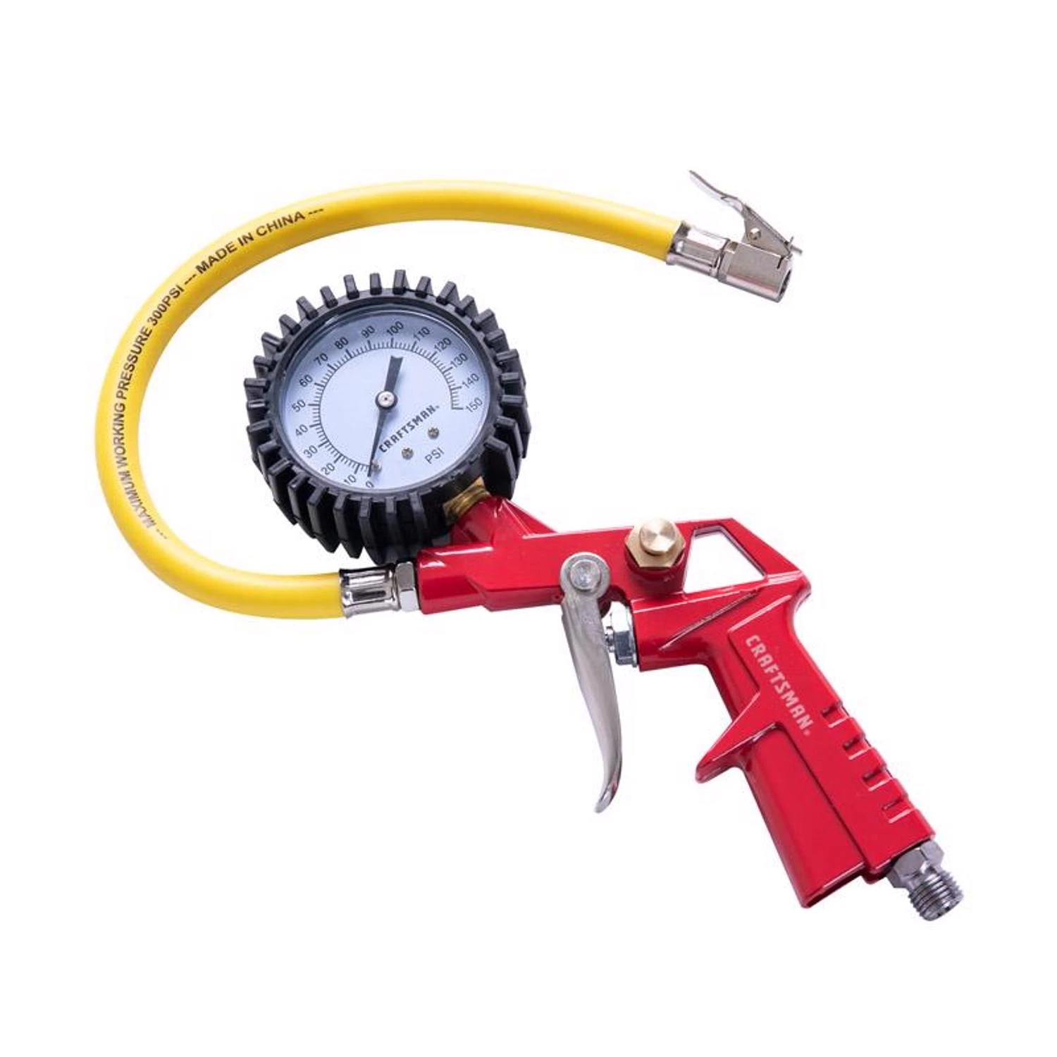 150 Psi Inflator With Air Chuck, Gauge, And Relief Valve