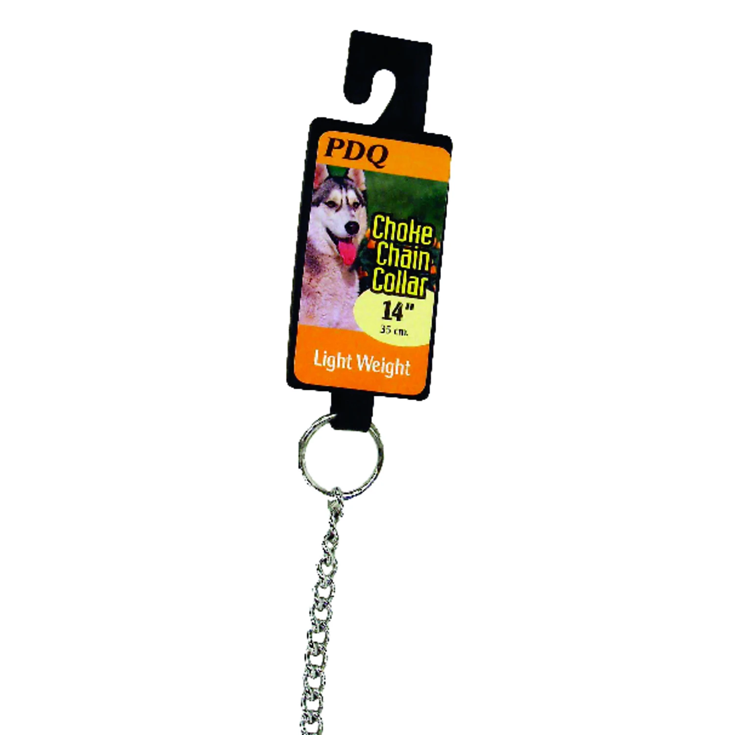 Silver Lightweight 14 In. Steel Dog Choke Chain Collar - Medium Size