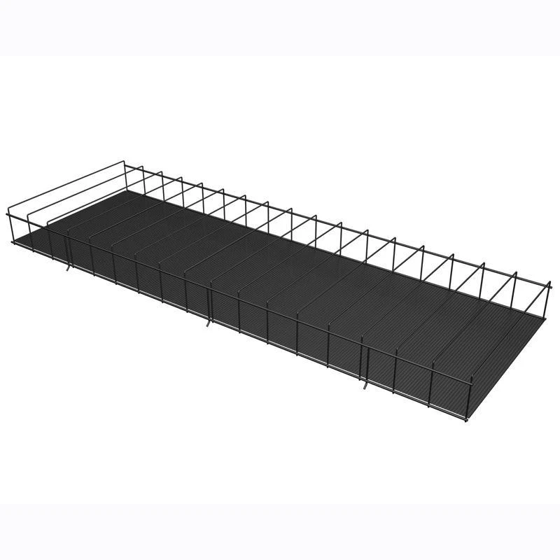Black Metal Spray Paint Rack Display 3.7 In. H X 15.8 In. W X 48 In. D