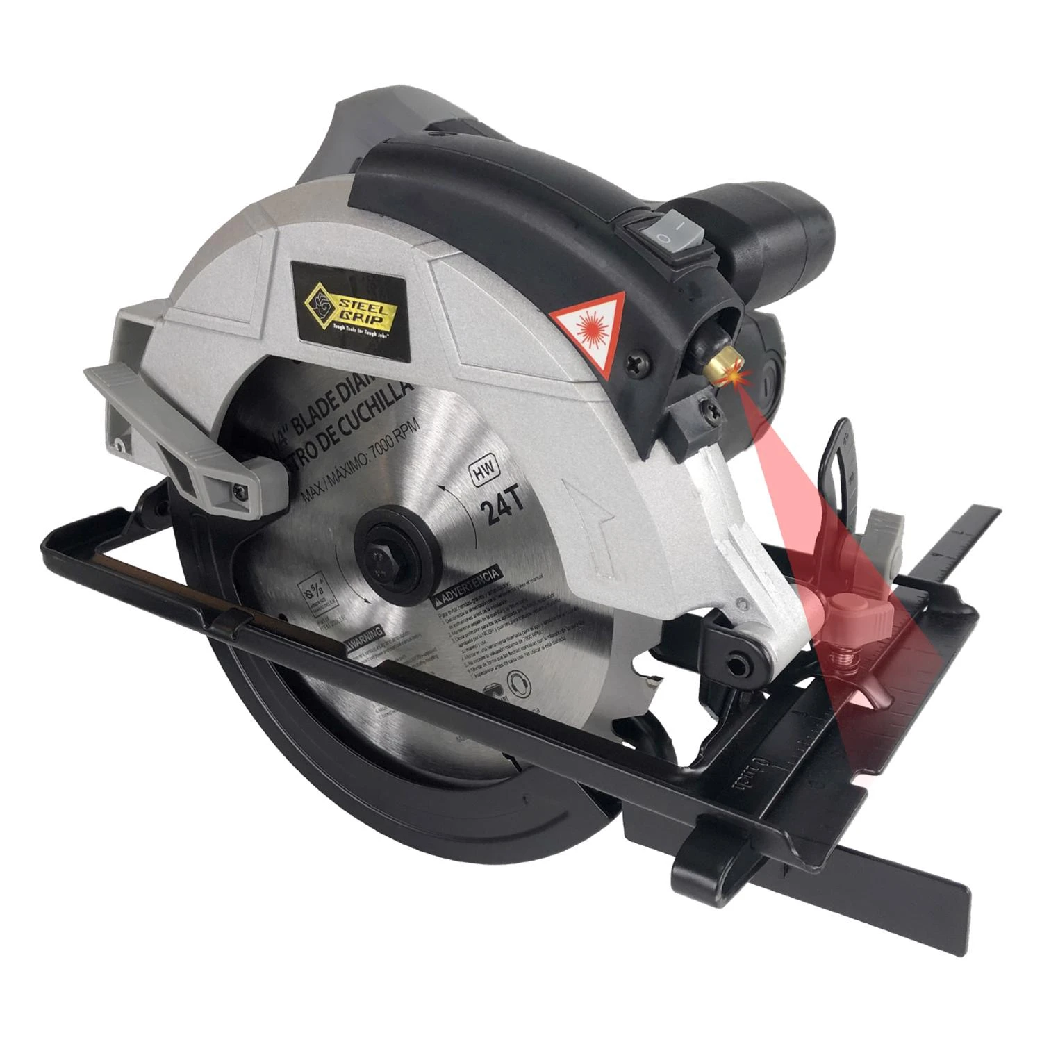 12 Amps 7-1/4 In. Corded Brushed Circular Saw With Laser Guide