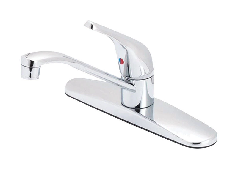 Essentials Chrome Single Handle Kitchen Faucet With Mid Arc Spout