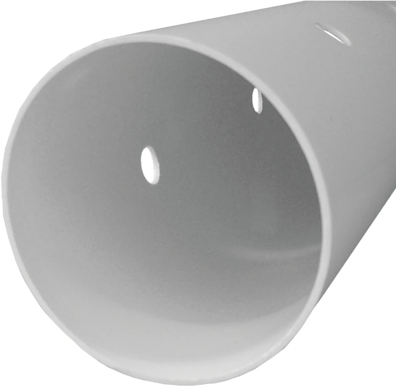 3 In. X 10 Ft. Perforated Pvc Drain And Sewer Pipe, Belled End