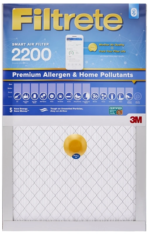 Filtrete 20x20x1 Smart Air Filter, Merv 13, 2200 Mpr, Fiberglass, 1 Pk