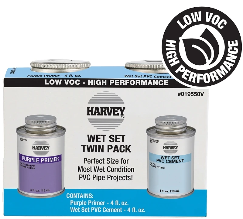 8 Oz Clear/purple Primer And Cement For Pvc Pipe And Fittings