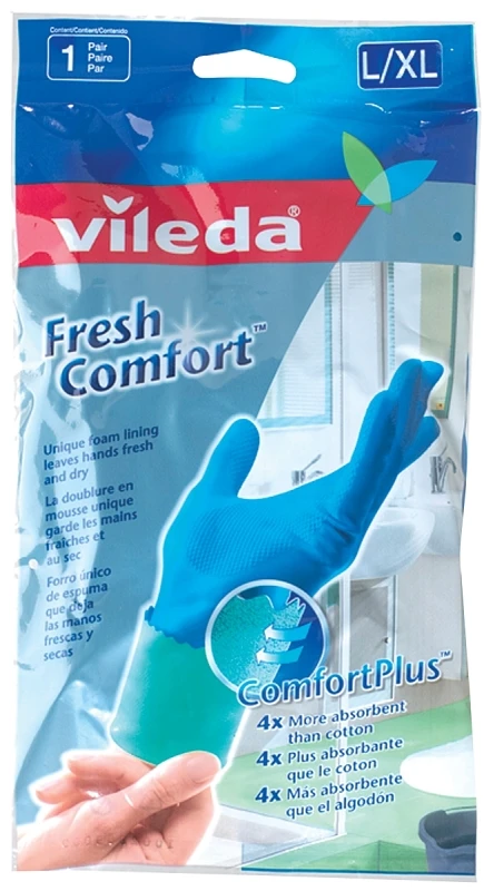 Fresh Comfort Latex Gloves For Dishwashing And Cleaning, Large/extra Large Size