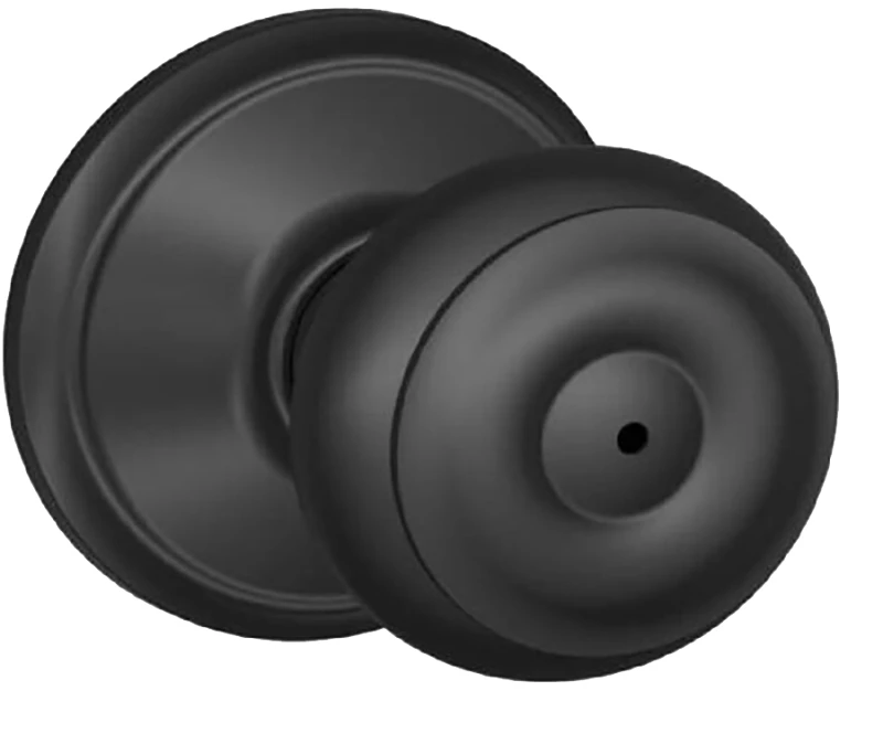 F-series Georgian Matte Black Privacy Knob Right Or Left Handed F40ggeo622