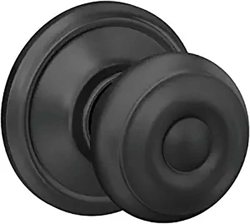 F-series Georgian Matte Black Passage Knob Right Or Left Handed F10ggeo622