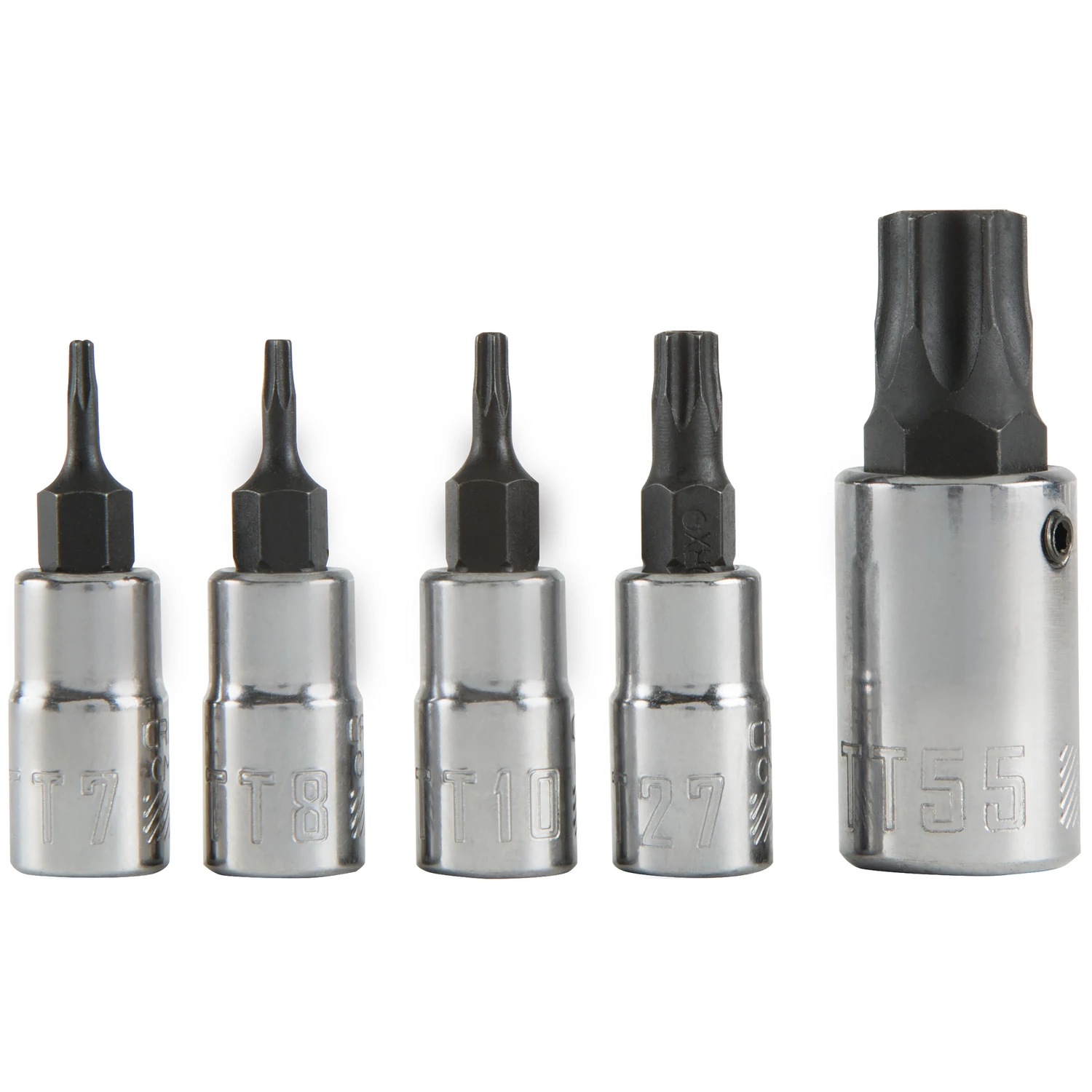 5-piece Tamperproof Torx Bit Socket Set For 1/4 And 3/8 Inch Drives