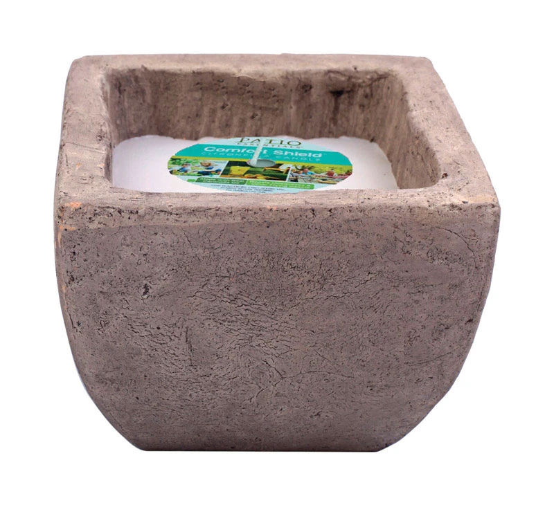 Stone Citronella Candle With Holder For Mosquitoes 6 Oz