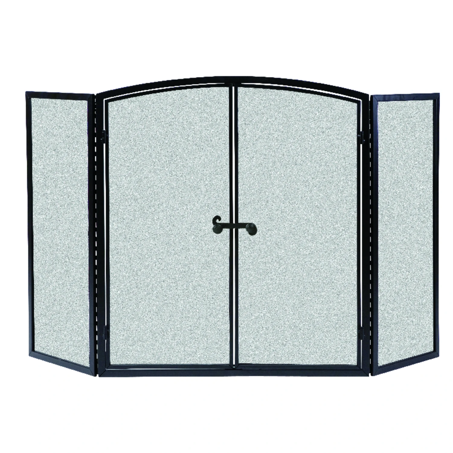 Black/gray Matte Metal Fireplace Screen 32 X 52 X 3 Inches