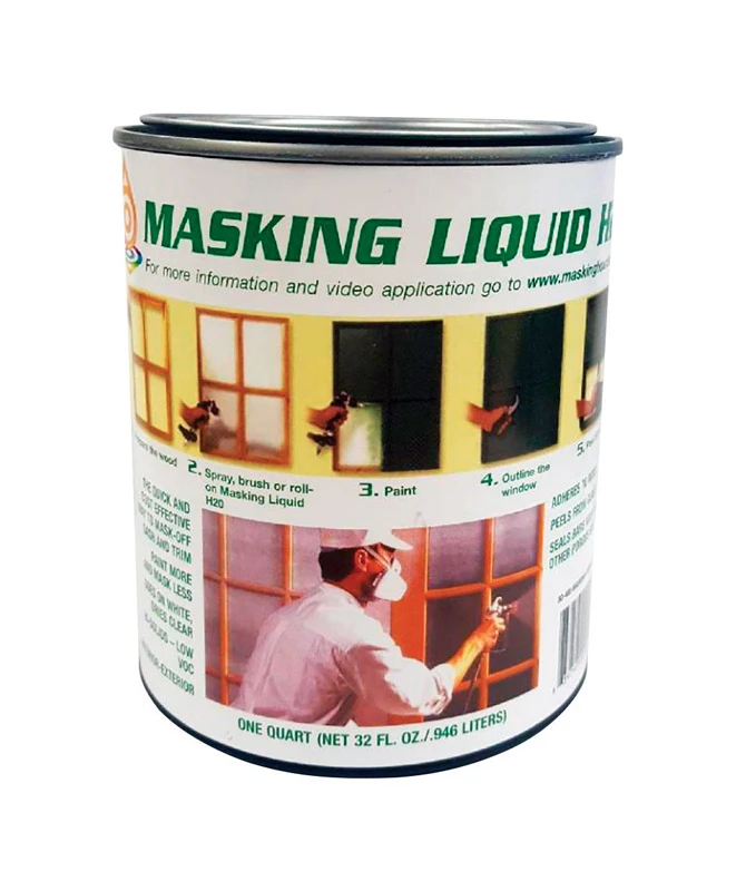 Clear Water-based Acrylic Masking Liquid H2o 1 Quart