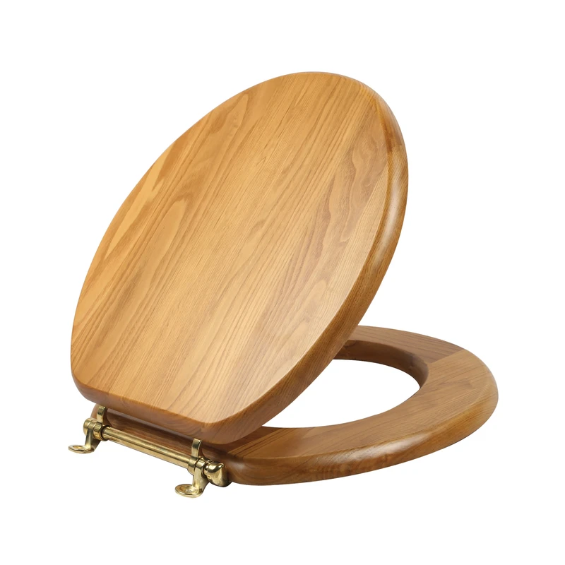 Dalton Round Oak Wood Toilet Seat - Model 561241 - Closed Front