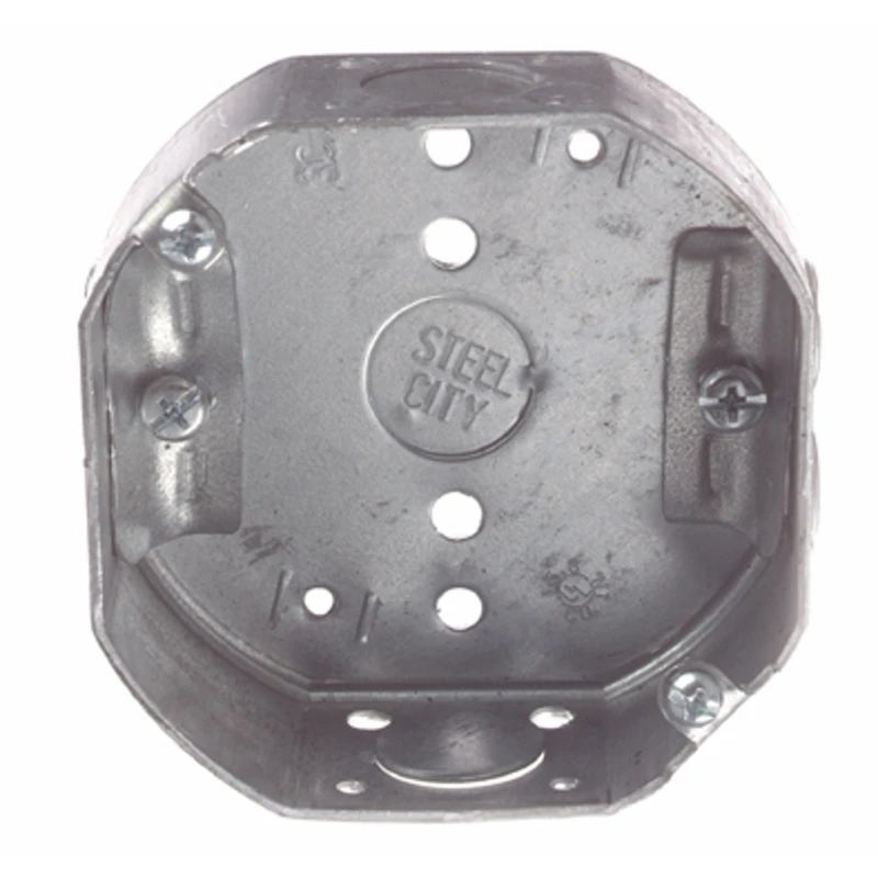 4 In. 31 Octagon Galvanized Steel Electrical Ceiling Box - Model 54151 N