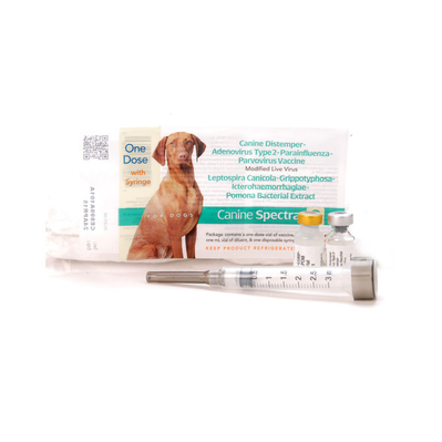 Canine Spectra 9 Vaccine With Syringe - 1 Ml For Dogs And Puppies