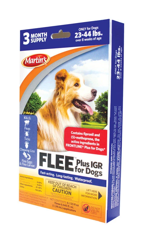 Flee Liquid Dog Flea And Tick Drops 9.8% Fipronil, 8.8% (s)-methoprene 0.14 Oz.