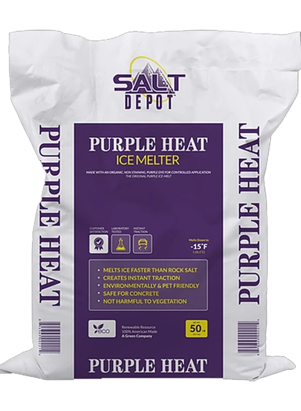 Purple Heat Magnesium Chloride/sodium Chloride Pet Friendly Ice Melt 50 Lb Bag