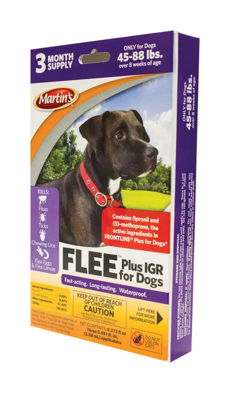 Flee Liquid Dog Flea And Tick Drops 9.8% Fipronil, 8.8% (s)-methoprene 0.27 Oz.