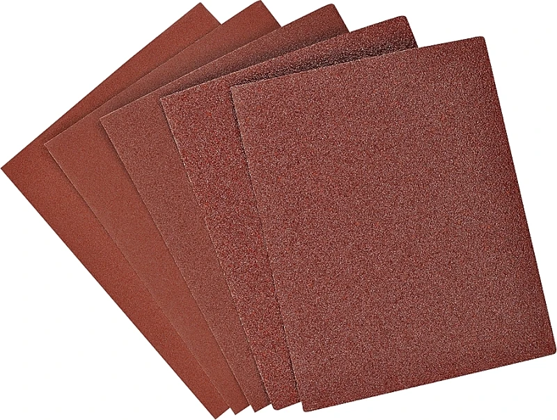 5-1/2 In. L X 4-1/2 In. W Assorted Grit Aluminum Oxide Sandpaper 6 Pk