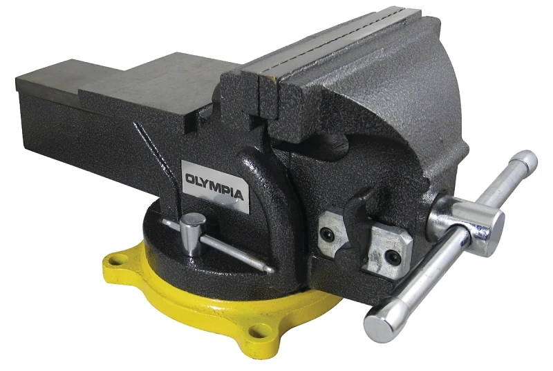 6 Inch Single-handed Operation Bench Vise With 360 Degree Swivel Base