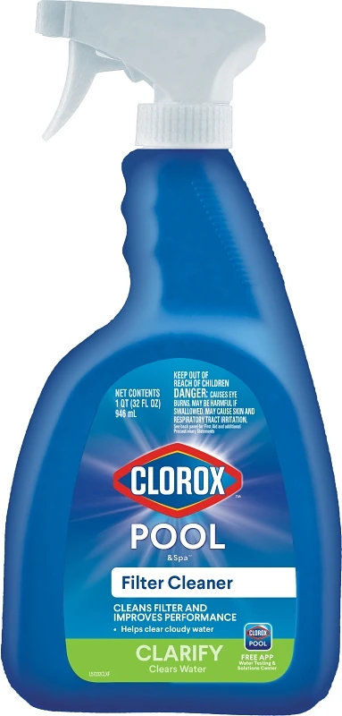 57232clx Pool & Spa Filter Cleaner, 32 Oz Liquid, Lemon Scent