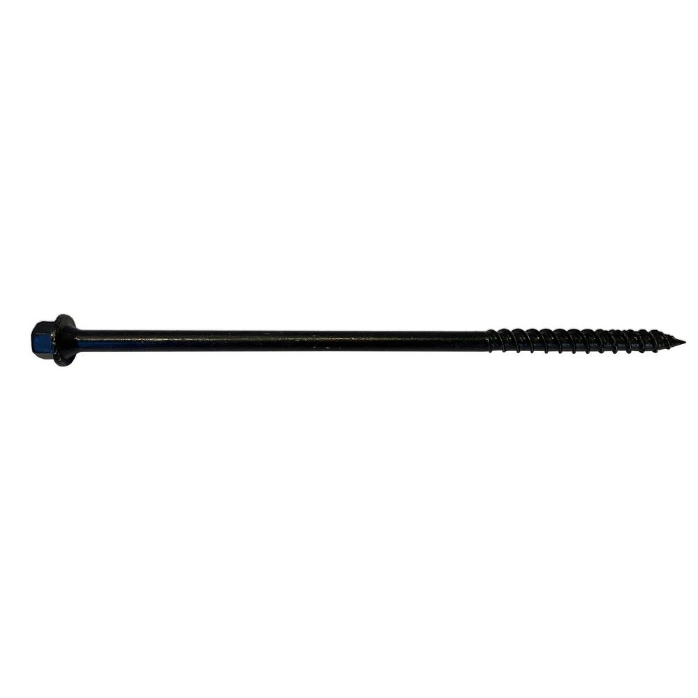 1/4 In. X 10 In. Ceramic Timber Hex Screw, Heat Treated Steel