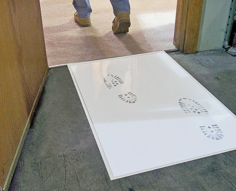 Step N Peel Surface Protection Mat 2 Mil X 25.5 In. W X 31.5 In. L