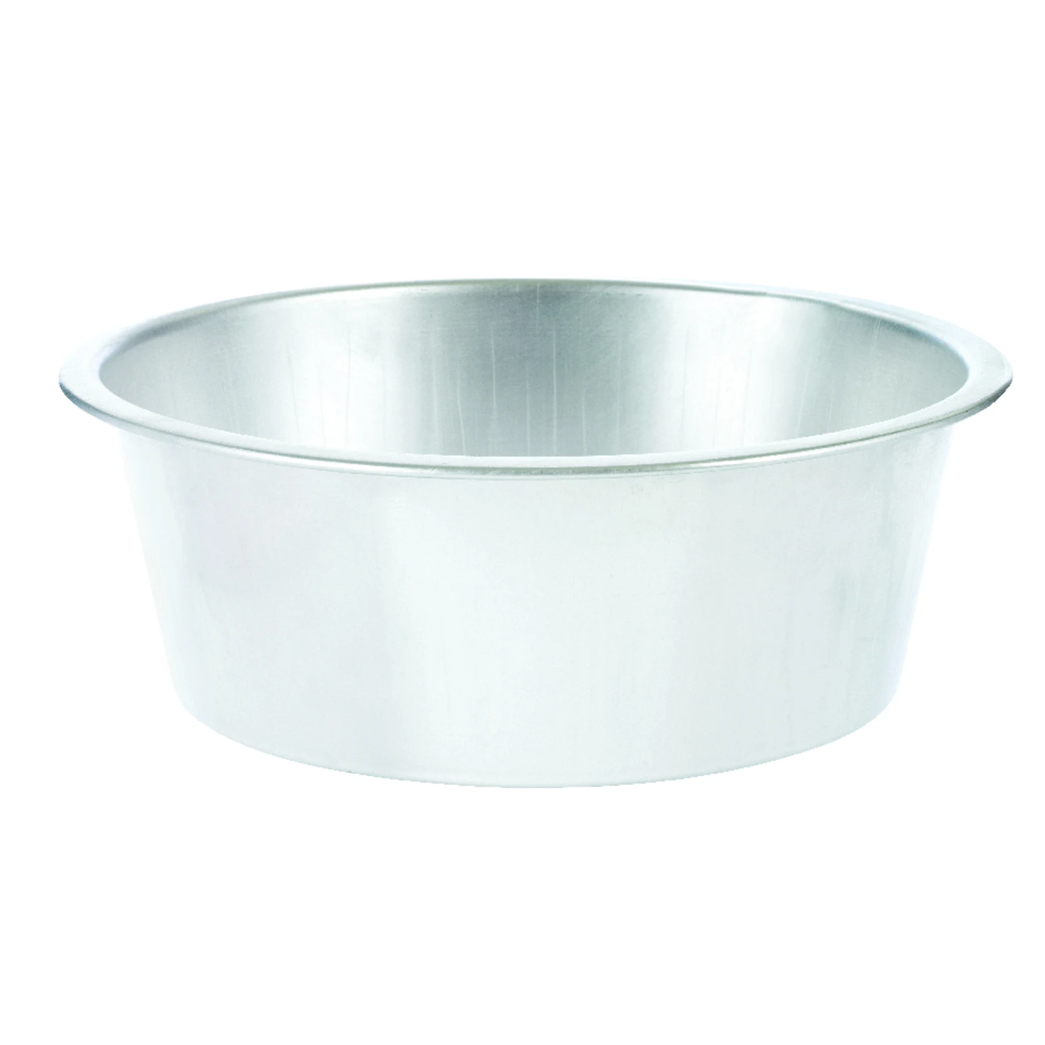 12 Quart Round Aluminum Dish Pan - Dishwasher Safe, Silver