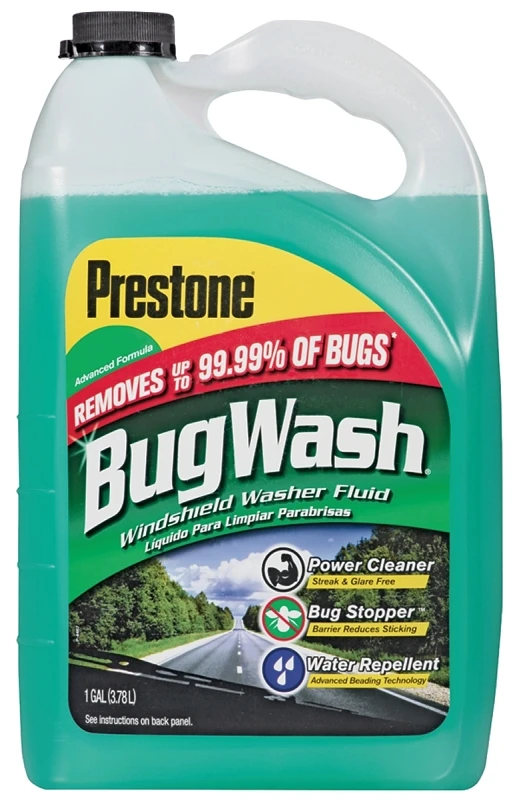 As657 Windshield Washer Fluid, 1 Gallon Bottle, Clear Green Liquid