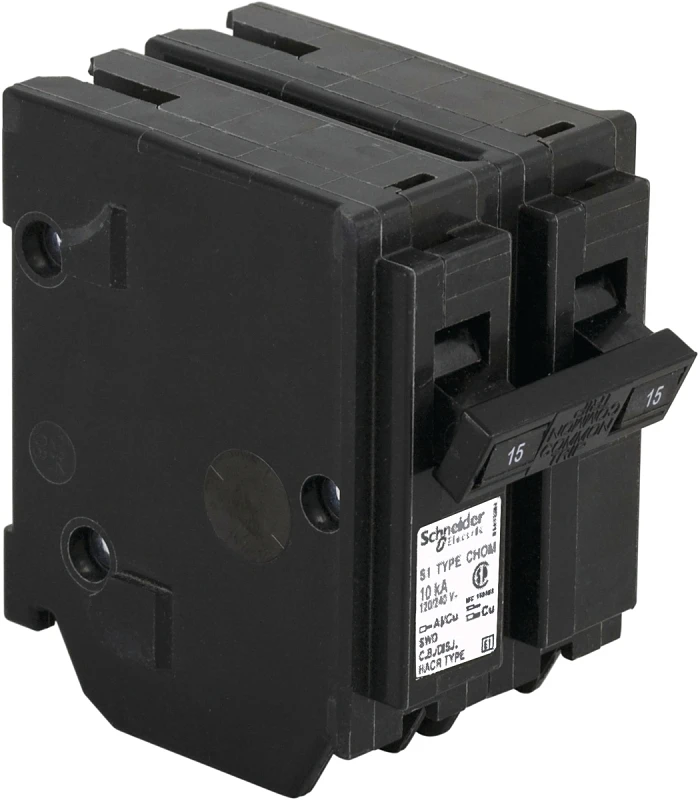 Homeline Double Pole 15 Amp Circuit Breaker, Model Chom215cp