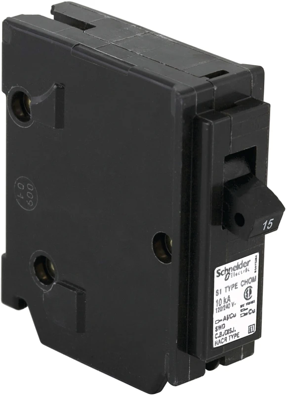 Homeline 15 Amp Single Pole Plug-on Circuit Breaker, Model Chom115cp